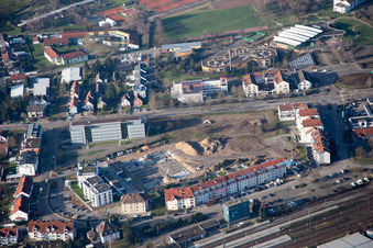 Bahnhofsring Baustelle im Ortsteil Graben in Graben-Neudorf im Bundesland Baden-Württemberg, Deutschland