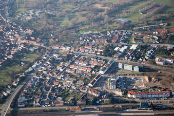 Bahnhofsring im Ortsteil Graben in Graben-Neudorf im Bundesland Baden-Württemberg, Deutschland