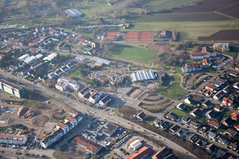 Pestalozzihalle im Ortsteil Graben in Graben-Neudorf im Bundesland Baden-Württemberg, Deutschland