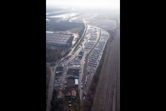 Lauterbourg im Bundesland Bas-Rhin, Frankreich aus der Luft betrachtet