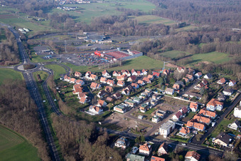Lauterbourg im Bundesland Bas-Rhin, Frankreich von einer Drohne aus