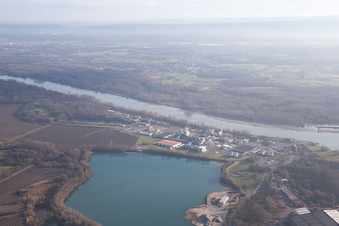Luftaufnahme von Lauterbourg im Bundesland Bas-Rhin, Frankreich