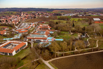 Luftaufnahme von Rottal-Therme im Ortsteil Aunham in Bad Birnbach im Bundesland Bayern, Deutschland