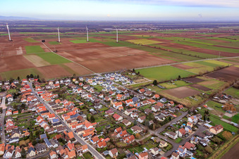Holzgasse in Minfeld im Bundesland Rheinland-Pfalz, Deutschland