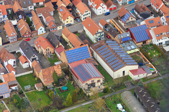 Hintergraben in Kandel im Bundesland Rheinland-Pfalz, Deutschland von oben
