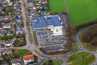 Luftaufnahme von EDEKA Kissel SBK Kandel im Bundesland Rheinland-Pfalz, Deutschland