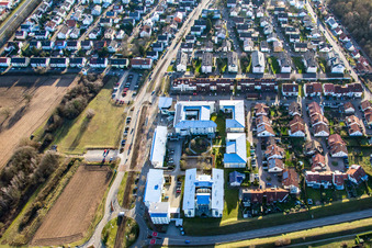 Rösselsbrünnle von Norden im Ortsteil Mörsch in Rheinstetten im Bundesland Baden-Württemberg, Deutschland