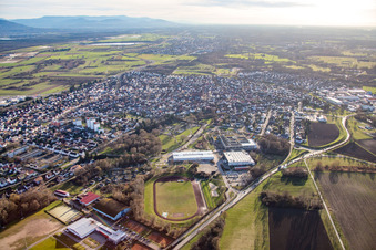 Keltenhalle im Ortsteil Mörsch in Rheinstetten im Bundesland Baden-Württemberg, Deutschland
