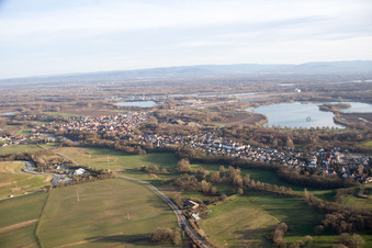 Lauterbourg im Bundesland Bas-Rhin, Frankreich aus der Vogelperspektive