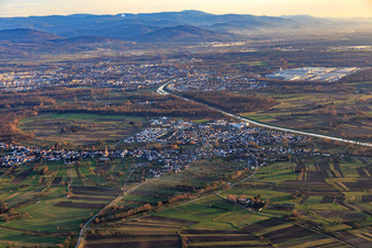 Dorfansicht an der Murg aus Nordosten in Steinmauern im Bundesland Baden-Württemberg, Deutschland