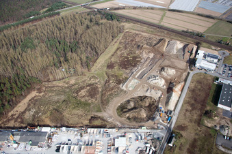 Luftaufnahme von Ortsteil Neudorf in Graben-Neudorf im Bundesland Baden-Württemberg, Deutschland