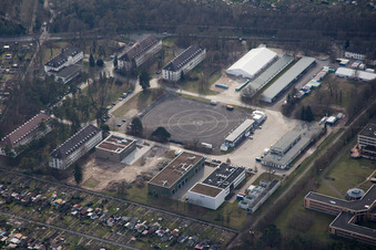 Ortsteil Rintheim in Karlsruhe im Bundesland Baden-Württemberg, Deutschland von oben