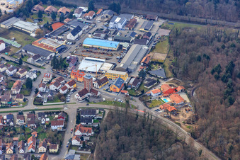 Maximilianstraße mit Krapp Tor- und Türtechnik IV in Jockgrim im Bundesland Rheinland-Pfalz, Deutschland