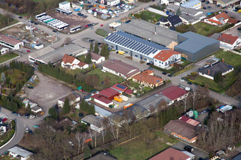 Herxheim bei Landau im Bundesland Rheinland-Pfalz, Deutschland von der Drohne aus gesehen