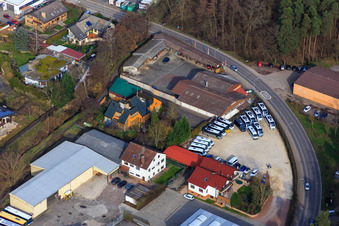 Luftbild von Werkzeug Kron und ProBus Reisemobile GmbH in Herxheim bei Landau im Bundesland Rheinland-Pfalz, Deutschland