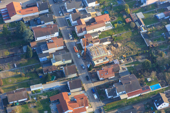 Baustelle Neubau in der Lindenstr in Kandel im Bundesland Rheinland-Pfalz, Deutschland