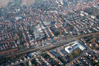 Drohnenaufname von "Im Stadkern" Neubau der RiBa GmbH zw. Bismarck- und Gartenstr in Kandel im Bundesland Rheinland-Pfalz, Deutschland