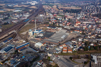 Luftbild von Industriegebiet SW Glasmacherstr in Achern im Bundesland Baden-Württemberg, Deutschland