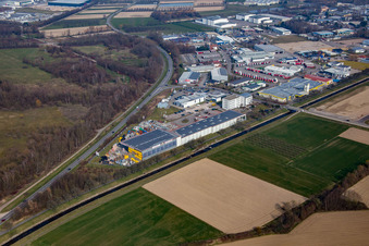 Wertheimer Baustoffe an der Acher im Ortsteil Fautenbach in Achern im Bundesland Baden-Württemberg, Deutschland