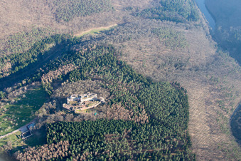 Luftbild von Ruine Fleckenstein(Elsaß) in Lembach im Bundesland Bas-Rhin, Frankreich
