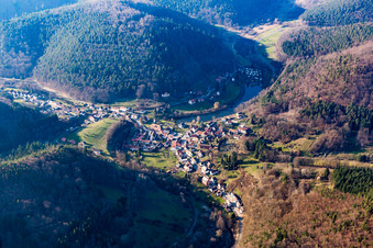Dorfansicht in Schönau im Bundesland Rheinland-Pfalz, Deutschland