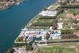 Fiumaretta di Ameglia im Bundesland Liguria, Italien von oben gesehen