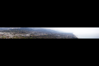 Luftbild von Panorama in Avenza im Bundesland Toscana, Italien