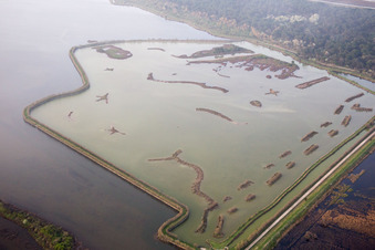 Schrägluftbild von Casalborsetti(Emilia-Romana) im Bundesland Emilia-Romagna, Italien