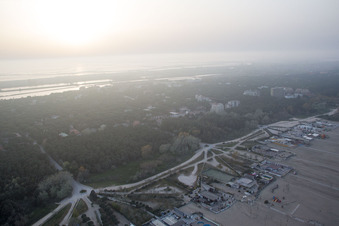 Comacchio, Lido di Spina im Bundesland Emilia-Romagna, Italien aus der Luft