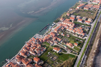 Luftbild von San Pietro in Volta im Bundesland Venetien, Italien