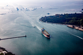 Luftbild von Santa Maria del Mare im Bundesland Venetien, Italien