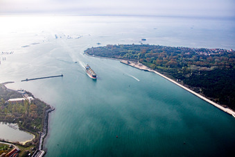 Luftaufnahme von Santa Maria del Mare im Bundesland Venetien, Italien