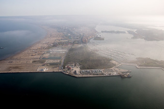 Sottomarina(I-Venetien) in Faro, Italien aus der Luft