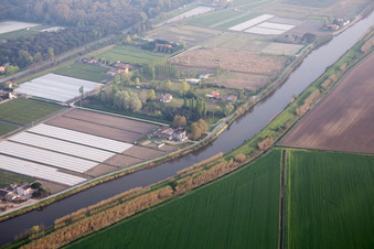 Luftbild von Bertagia im Bundesland Venetien, Italien