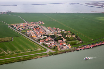 Luftbild von Pila im Bundesland Venetien, Italien