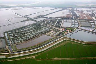 Pila im Bundesland Venetien, Italien von oben