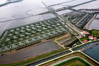 Pila im Bundesland Venetien, Italien von oben gesehen