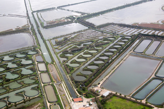 Drohnenaufname von Pila im Bundesland Venetien, Italien