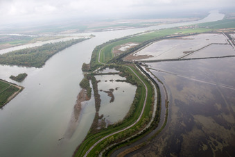 Pila im Bundesland Venetien, Italien von einer Drohne aus