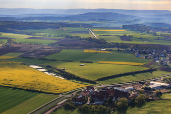 Luftbild von Green Ground Ranch im Ortsteil Oberharnsbach in Burgebrach im Bundesland Bayern, Deutschland