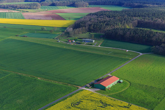 Luftbild von UL Flugplatz Burgebrach im Ortsteil Grasmannsdorf im Bundesland Bayern, Deutschland