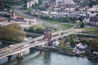 Worms, Nibelungenbrücke im Bundesland Rheinland-Pfalz, Deutschland
