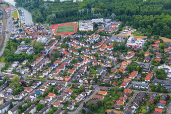 Luftbild von Im Kläuerchen und Gymnasium zu St. Katharinen Oppenheim im Bundesland Rheinland-Pfalz, Deutschland