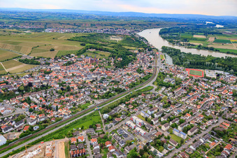 Stadtübersicht aus Südosten in Oppenheim im Bundesland Rheinland-Pfalz, Deutschland