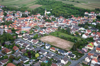 Ortsteil Heßloch in Dittelsheim-Heßloch im Bundesland Rheinland-Pfalz, Deutschland aus der Luft