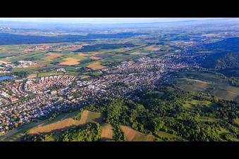 Stadtpanorama aus Osten in Bensheim im Bundesland Hessen, Deutschland