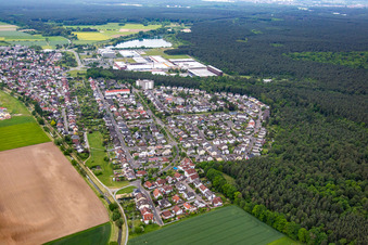 Babenhausen im Bundesland Hessen, Deutschland von oben