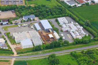 Industriegebiet Neuwiesenfeld mit FRIPA GmbH, Norbert Lulay GmbH und  Fritsch GmbH in Bensheim im Bundesland Hessen, Deutschland