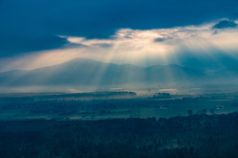 Melimbokus von Westen im Ortsteil Auerbach in Bensheim im Bundesland Hessen, Deutschland