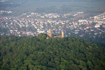 Luftbild von Auerbach, Schloß Auerbach in Bensheim im Bundesland Hessen, Deutschland